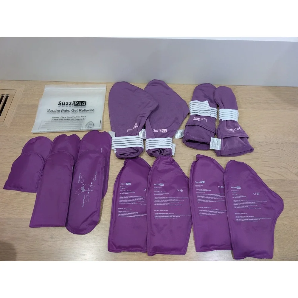 SuzziPad Cooling Purple Gloves & Socks Hands Feet Chemotherapy, Chemo Care